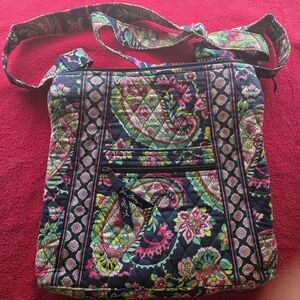 Vera Bradley Petal Paisley Hipster Quilted Crossbody/Shoulder Purse And Wallet